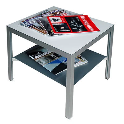 Tavolino leggero in alluminio per ufficio e per sale d'attesa - Immagine 1 di 4