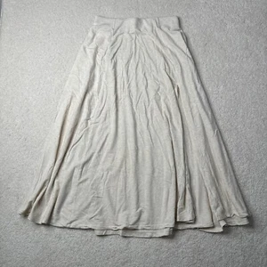 Falda midi Aritzia Wilfred para mujer pequeña crema tirar de cintura elástica abertura lateral - Imagen 1 de 12