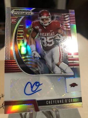 2020 Panini Prizm Draft Picks Cheyenne O'Grady Silver Rookie Auto RC Arkansas - Image 1 of 4