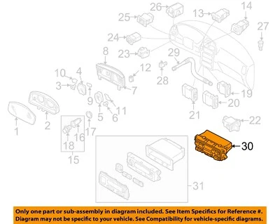 Used A/C Selector Switch fits: 1998 Infiniti QX4  Grade A - Image 1 of 3