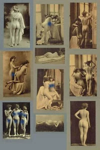 10 NU TIRAGES PAPIER  vers 1900 / risque sexy nude / 1 - Picture 1 of 11