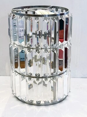 New Westinghouse 9-7/8” Oval Shade Nickel- Crystal Jeweled Pendant Shade - Image 1 of 4