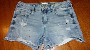 Girls SO Size 12 Bought-Made Ripped Jeans with Waist Adjustment & Rhinestones - Picture 1 of 6