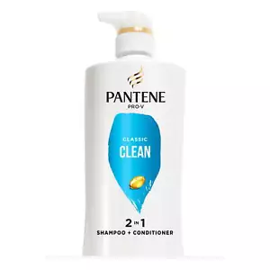 Pantene Pro-V Classic Clean 2in1 Shampoo & Conditioner,All Hair Types,17.9 fl oz - Picture 1 of 12