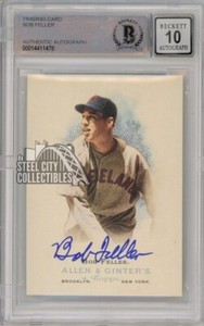 Bob Feller 2006 Topps Allen & Ginter Baseball Autograph Card #289 BAS 10