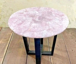 Rose Quartz Table Top, Quartz Coffee Table Top, Quartz Side Table, Quartz Office - Picture 1 of 6