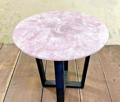 Rose Quartz Table Top, Quartz Coffee Table Top, Quartz Side Table, Quartz Office - Image 1 of 4