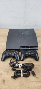 Consola Sony PlayStation 3 Slim 160 GB CECH-2501A con paquete de cables y controladores - Imagen 1 de 18