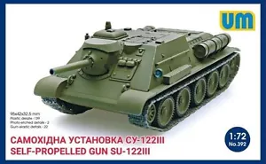 Salf-Propelled Artillery Gun SU-122 Plastic model kit scale 1/72 Unimodel 392 - Picture 1 of 5