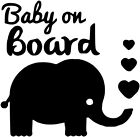 Elephant Baby On Board Decal 20cm - BABY-035