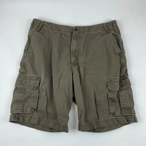 Pantalones Cortos Carga Perry Ellis Cottons Para Hombre Talla 36 Marrón Frente Plano - Imagen 1 de 9