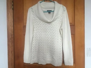 NY&C Jersey Punto Manga Larga Suéter Crema L - Imagen 1 de 7