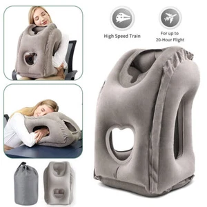 Inflatable Travel Pillow,Ergonomic Neck and Head Support Pillow,Air Plane Pillow - Picture 1 of 12