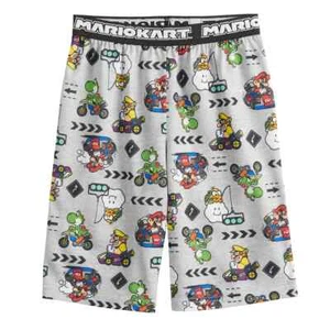Super Mario Boys Sleep Shorts Pajamas Shorts Nintendo Mario Wheels Small (4-5) - Picture 1 of 7