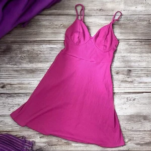 Wild Fable Damen ärmelloses Rippstrick Skater Kleid pflaume lila Größe S Punk - Bild 1 von 8