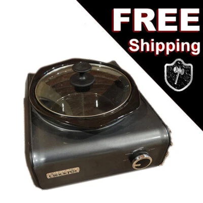 Crock Pot Hook Up 2 Quart Round Slow Low Cooker Black SCCPMD2-CH - Image 1 of 4