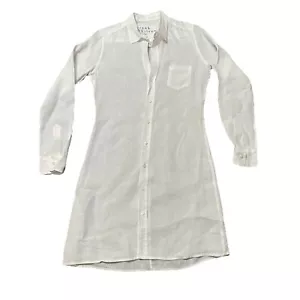 FRANK & EILEEN mini camicia lino abito donna taglia XS Murphy modesto bianco - Foto 1 di 22
