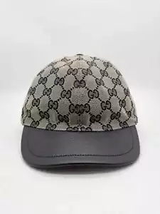 Gucci GG Pattern Logo Printing Splicing Baseball Cap Size L 56 Children’s Cap - Picture 1 of 12