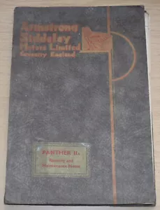 THE ARMSTRONG SIDDELEY PANTHER IIA RUNNING AND MAINTENANCE NOTES - Foto 1 di 10