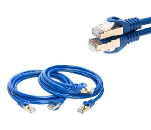 Cat7 S/FTP Ethernet Network Cable High Speed LAN Patch Cord Blue 6ft-20ft LOT - Picture 1 of 11