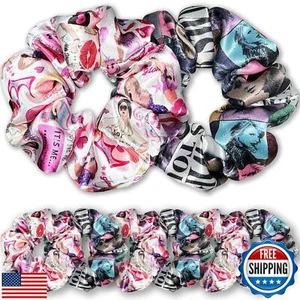 6 PCS Satin Hair Scrunchies for Girls and Women Silk Hair Scrunchies No Damag - Picture 1 of 5