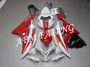 Red White ABS Injection Mold Bodywork Fairing Kit Panel Set for YZF R6 2006 2007 - Picture 1 of 2
