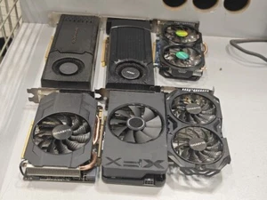 Lot of 6 Used Graphics Cards - Non-Working, Various Brands/Models - Photo 1/4