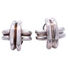 Tiffany & Co. Sterling Silver Crossover Signature X Omega Back Earrings-A2926