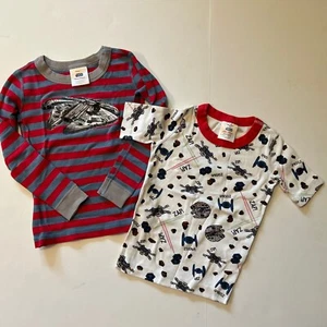 Hanna Andersson Star Wars PJ Tops Only Lot Of 2 Long & Short Sleeves Size 5 - Picture 1 of 6
