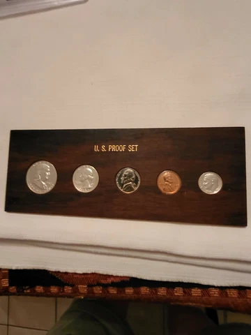 1957 RARE WOODEN UNITED STATES PROOF DISPLAY "ONE OF A KIND" L45A Cover