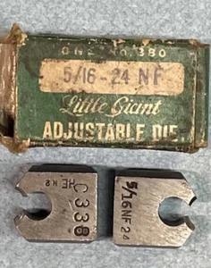 Little Giant Adjustable Thread Die 5/16" - 24 NF (NOS) - Picture 1 of 2