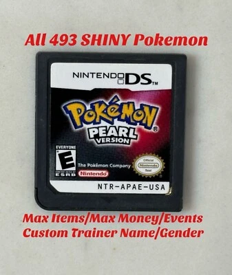 Pokemon Pearl - Authentic Nintendo DS - ALL 493 SHINY Pokemon - SHIPS SAME DAY!! - Image 1 of 4
