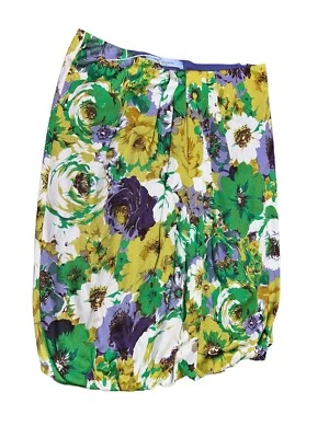 Falda Blumarine Floral Seda Para Mujer Talla 6 / IT 40 Hecha en Italia Foto 1 de 4