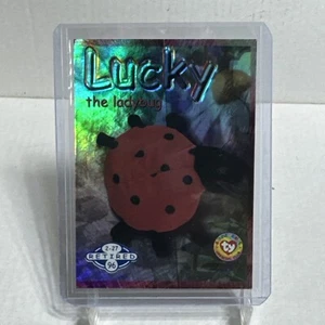 TY Beanie Babies BBOC Karte - Serie 2 im Ruhestand (blau) - LUCKY the Marienkäfer #282 - Bild 1 von 2