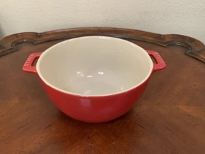 Staub Red Handled Bowl 7.25" x 4" Ceramic - Picture 1 of 12