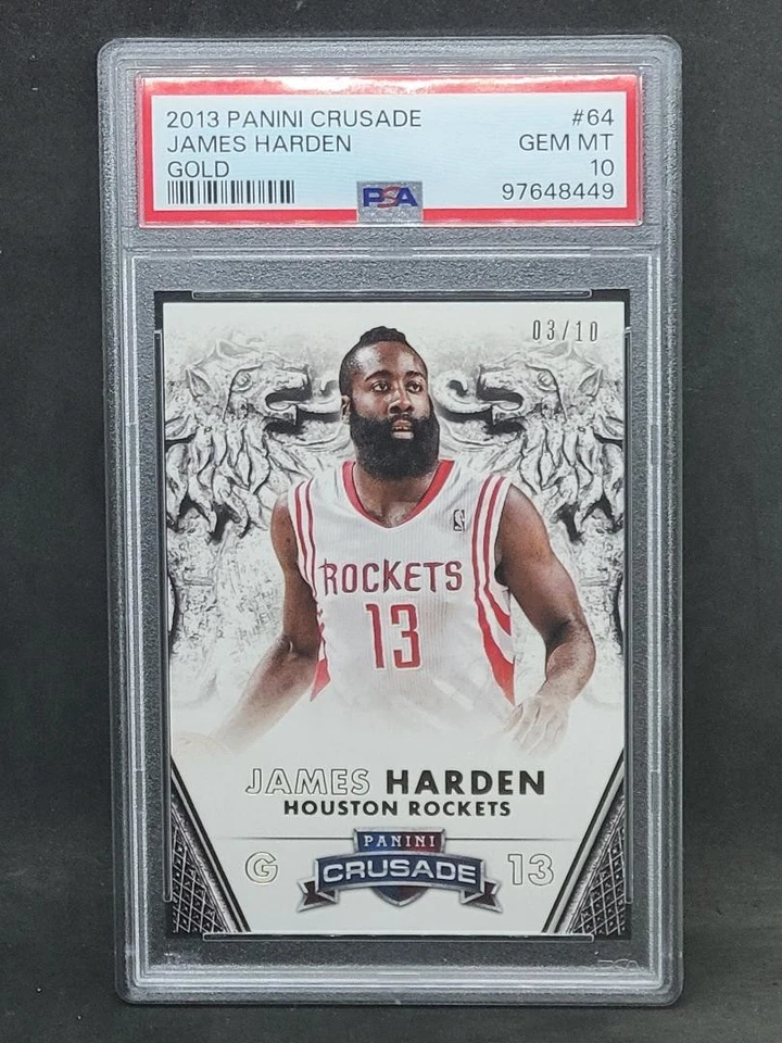 James Harden - 2013 Panini Crusade Baloncesto #64 - SP/10 Oro - PSA 10 - POP 1 Foto 1 de 1