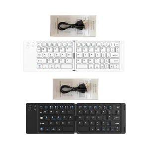 Foldable Wireless Keyboard Compact Travel Keyboards for PC Smartphone Tablet - Picture 1 of 15