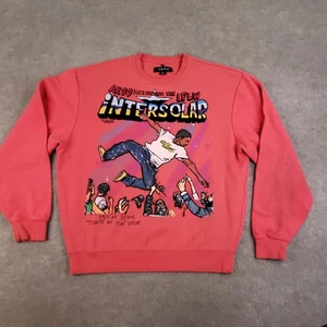 Akoo Intersolar Tour Sweatshirt Mens Large Pink Crewneck Graphic Pullover Urban - Picture 1 of 20