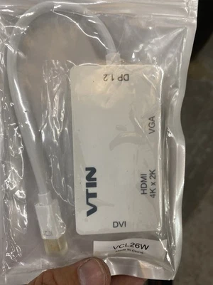 Mini DisplayPort Thunderbolt To DVI HDMI VGA Adapter Converter Cable 4 in 1 - Image 1 of 4