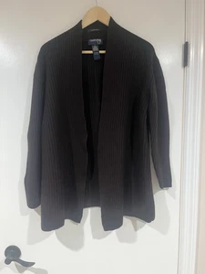 Vintage Country Shop Strickjacke 100% Italienisches Garn Wolle Schokolade Damen Gr. S - Bild 1 von 4