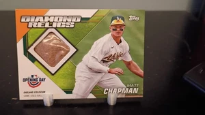 Topps Opening Day Diamond Relics 2021 Dr-mc Matt Chapman Oakland Coliseum Dirt - Imagen 1 de 3