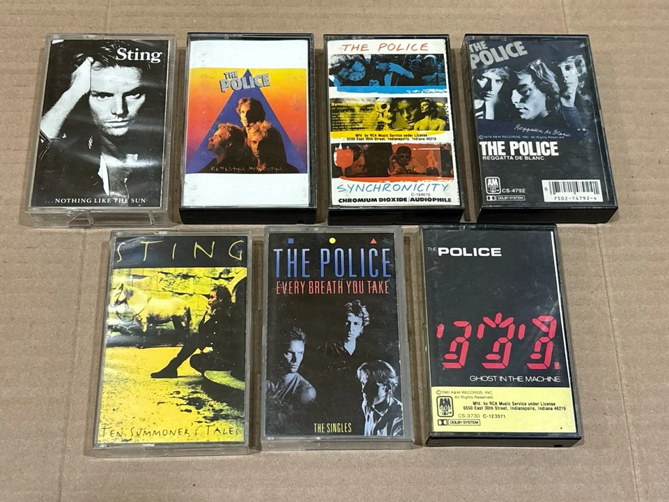 The Police & Sting Cassette Lot The Singles Summoners Tales Ghost In The Machine - Image 1 of 4