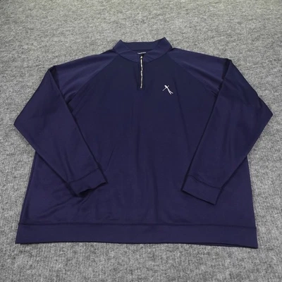Holderness & Bourne The Dawson 1/4 Zip Pullover Mens XXL Navy Blue DryLuxe Golf - Image 1 of 4