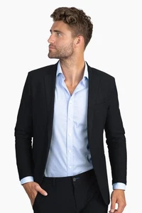 Twillory Air Blazer 42R + Pants 34/32 Suit Black $450 MSRP Performance Tailored - Picture 1 of 7