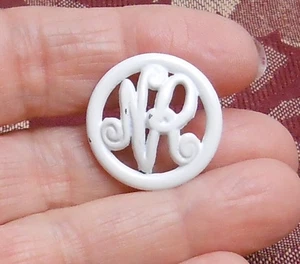 Designer NINA RICCI weiß "NR" - 7/8 Zoll (#9) - Bild 1 von 5