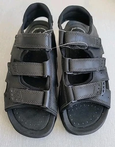Mens Leather Sandals Summer Open Toe Walking Sandles Sport Sandals - Picture 1 of 6