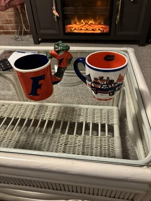 2 TWO UF GATORS CUPS CERAMIC MUG - Image 1 of 2