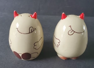 Vintage Lagardo Tackett Devil Egg Salt Pepper Set Anthropomorphic Japan 1960's - Picture 1 of 8