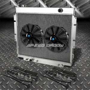 3-ROW ALUMINUM RADIATOR+2X 10"FAN KIT FOR 83-94 F250/F350 SUPERDUTY V8 DIESEL - Picture 1 of 7