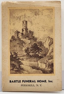 1935 New Contract Bridge Score Pad Promoting Bartle Funeral Home, Peekskill, NY - Picture 1 of 4